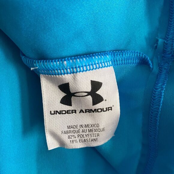 UNDER ARMOUR Shirt Girls Youth Blue Short Sleeve Heatgear YXL XL Extra Large - Picture 5 of 6